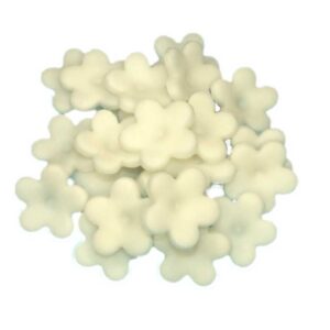 Kwiatki prymulki cukrowe białe na tort, babeczki a25