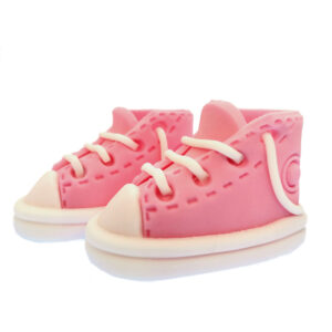 Buciki cukrowe na tort różowe chrzest roczek