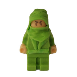 Cukrowy ludzik karate Ninja - figurka na tort - zielony
