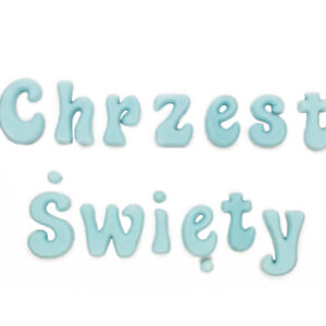 Ozdoba na tort napis Chrzest Święty NB