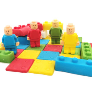 Zestaw na tort Klocki Ludziki Kafelki /KLK4