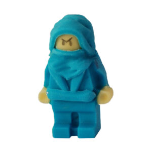 Cukrowy ludzik karate Ninja - figurka na tort - niebieski