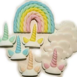 Zestaw na tort - Tęcza Jednorożce Chmurki