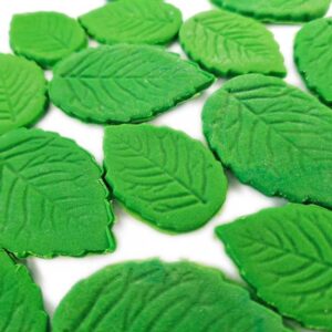 Ozdoba na tort liście listki róża 30 szt.