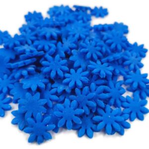 Stokrotki małe cukrowe niebieskie na tort, babeczki 20g