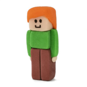 Cukrowa figurka na tort Alex jak z Minecraft