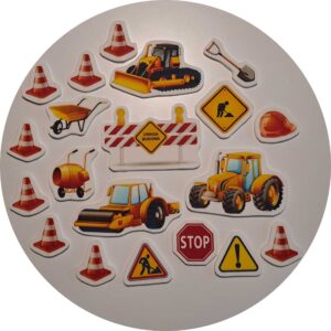 Zestaw na tort topper budowa maszyny 20 elem. 2D