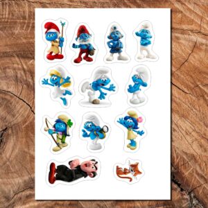 Wydruk cukrowy A4 Smerfy 12 elem. DIY