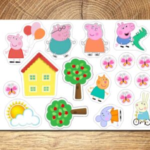 Wydruk cukrowy A4 świnka Peppa 18 elem. DIY