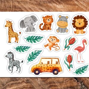 Wydruk cukrowy A4 safari zwierzęta 15 elem. DIY