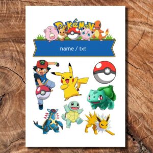 Wydruk cukrowy na tort Pokemony