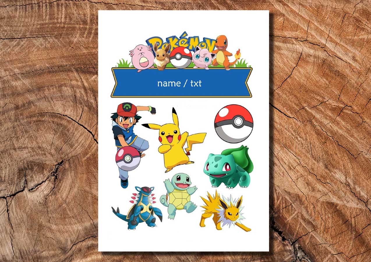Wydruk cukrowy na tort Pokemony