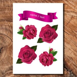 Wydruk cukrowy na tort róże