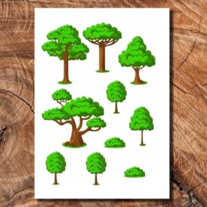 Wydruk cukrowy na tort drzewa