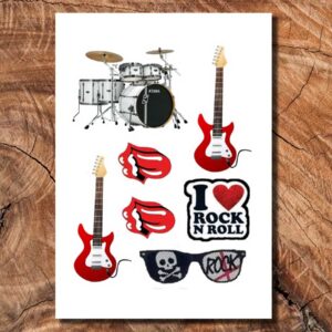 Wydruk cukrowy na tort Rock n Roll