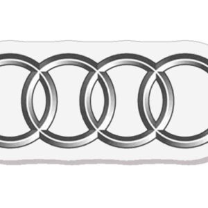 Topper toper z masy cukrowej na tort Audi logo DIY