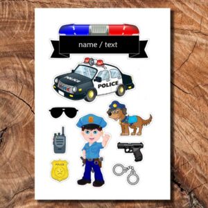 Wydruk cukrowy na tort Policja