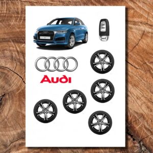 Wydruk cukrowy na tort A4 Audi niebieskie DIY
