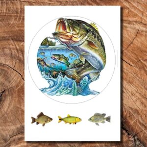 Wydruk cukrowy na tort ryby