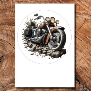 Wydruk cukrowy na tort A4 motocykl motor chopper DIY