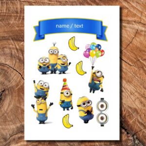 Wydruk cukrowy na tort Minionki