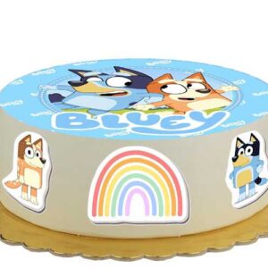 Zestaw cukrowy na tort Blue