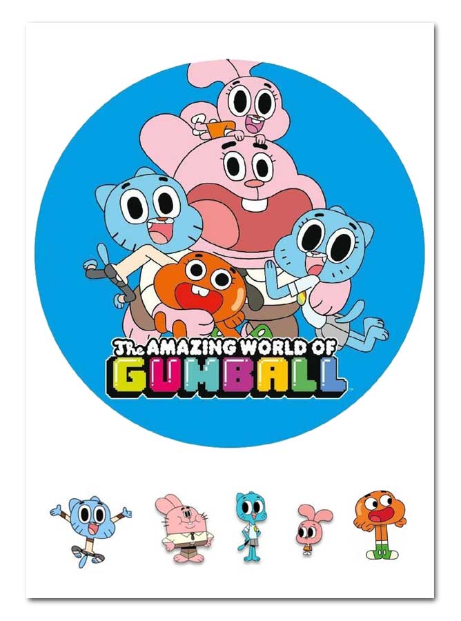 Wydruk cukrowy na tort A4 Gumball DIY