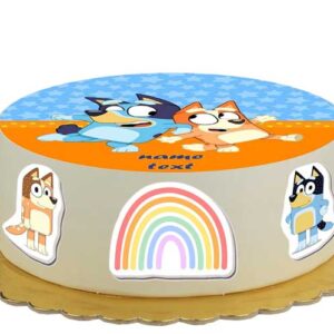 Zestaw cukrowy na tort Blue napis gratis