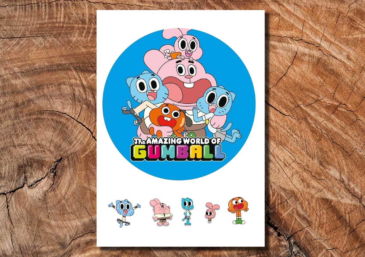 Wydruk cukrowy na tort A4 Gumball DIY - obrazek 2